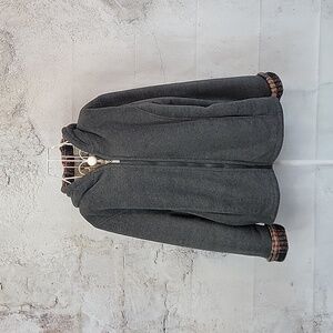 Bass G.H Bass & Co Fleece Hooded Jacket Sherpa Lined Womens Size L